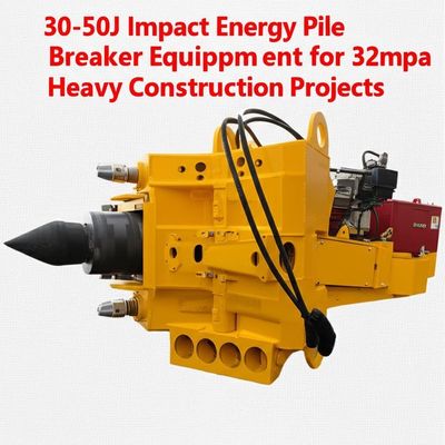 Rompepilotes hidráulico con energía de impacto de 30-50J, presión de 32 MPa y flujo de aceite de 200 L/min para proyectos de construcción pesada